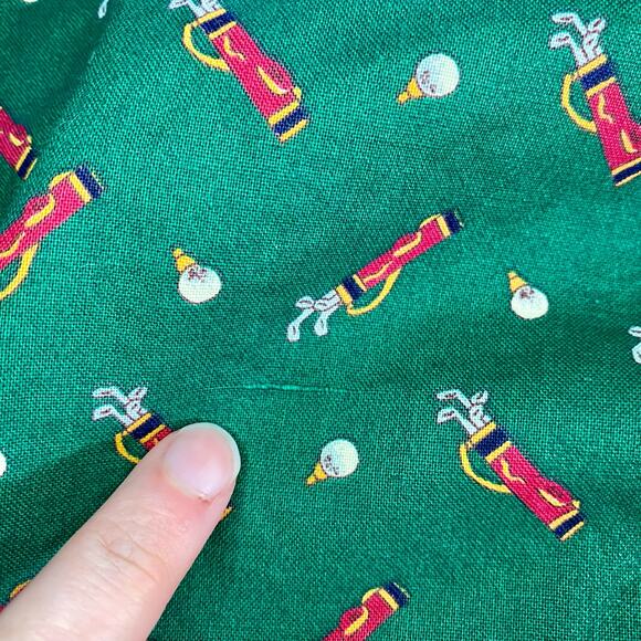 Vera Bradley Vintage Reversible Blue Green Golf Bomber Jacket Womens Large - Picture 14 of 16